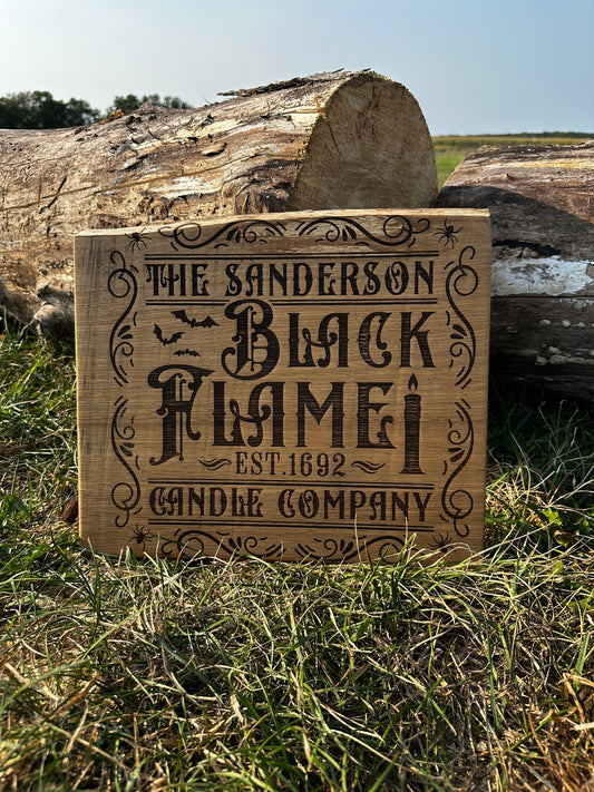 Black Flame Candle Co. Sign