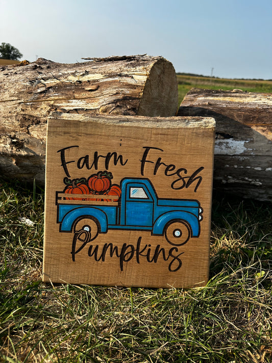 Farm Fresh Pumpkins Truck Sign