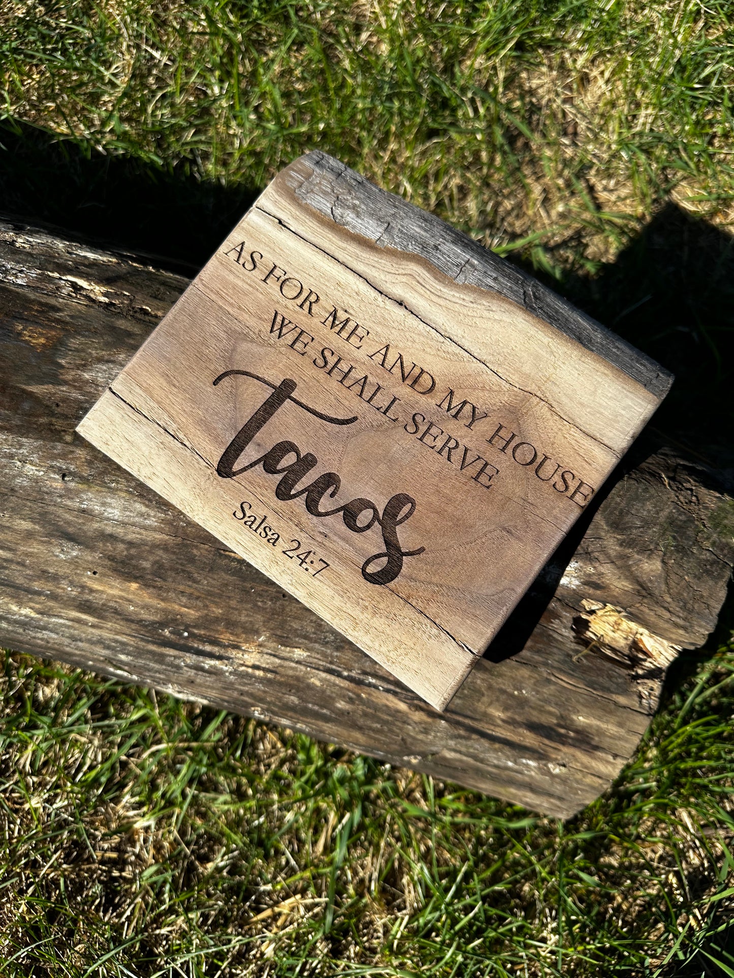 As For Me and My House We Will Serve Tacos Sign