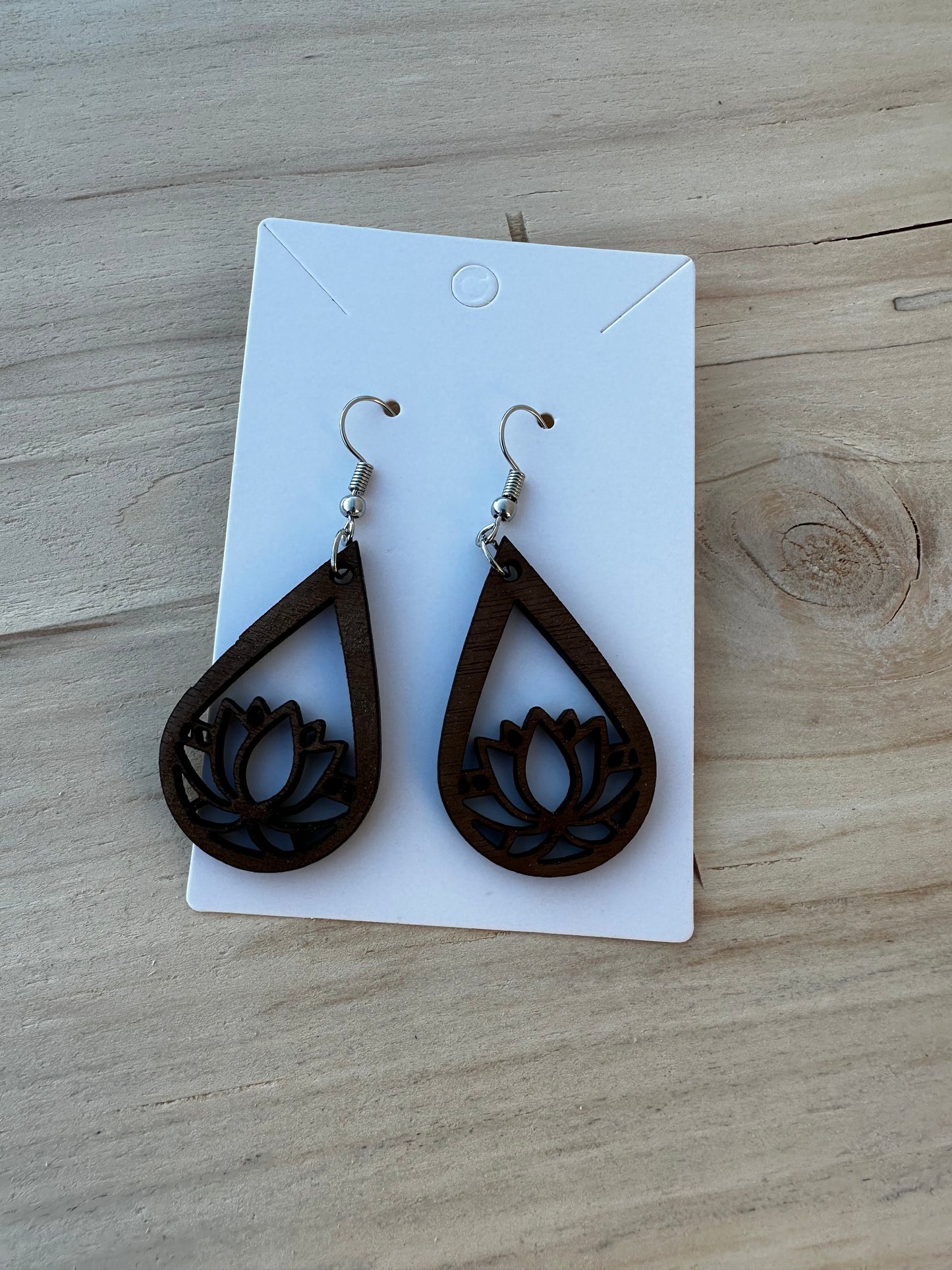 Lotus Teardrop Earrings