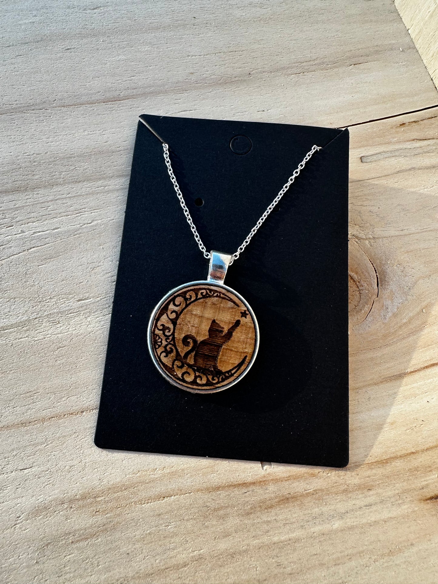 Moon Cat Pendant Necklace