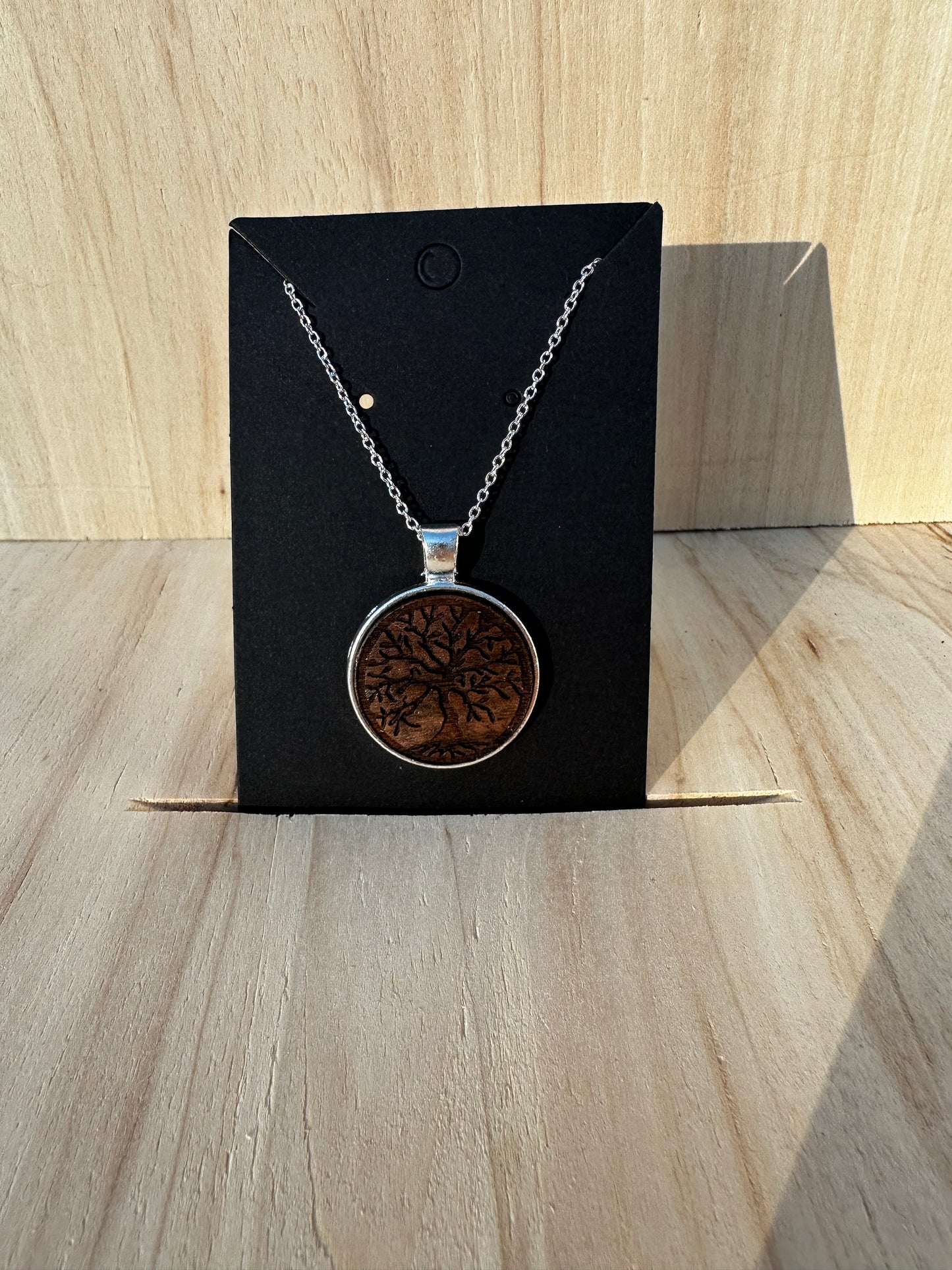 Tree of Life Pendant Necklace - Walnut